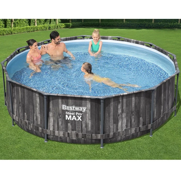 Piscine Tubulaire Ronde Bestway Steel Pro Max Imitation Bois 3,66 X 1,00 M – Image 5