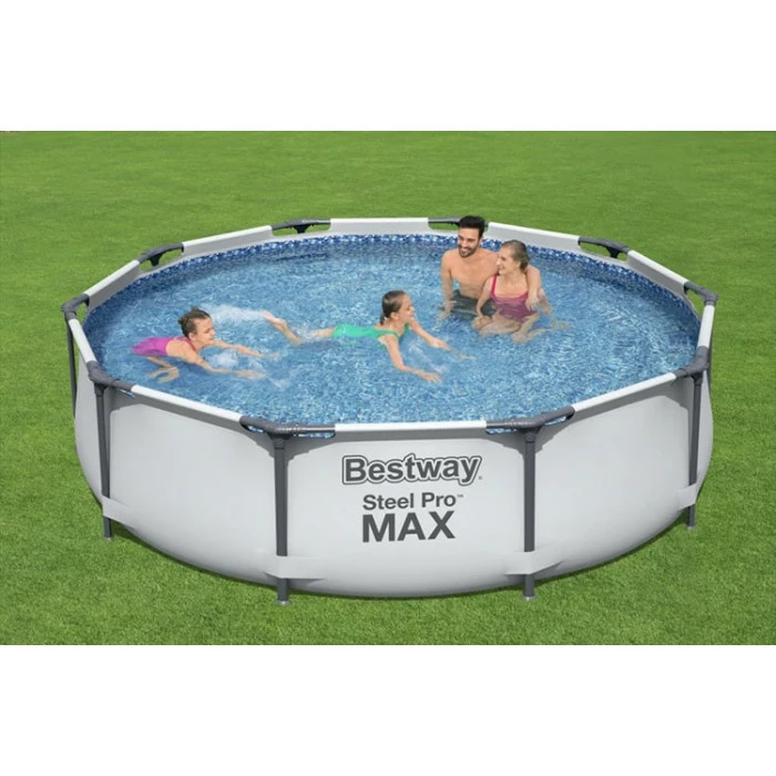 Piscine Tubulaire Ronde Bestway Steel Pro Max 3,05 X 0,76 - Gris Clair – Image 2