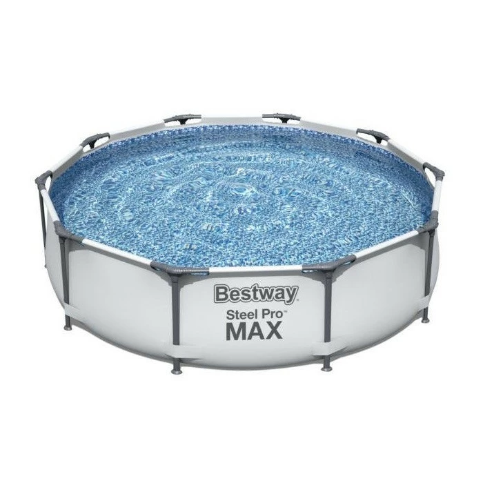 Piscine Tubulaire Ronde Bestway Steel Pro Max 3,05 X 0,76 - Gris Clair
