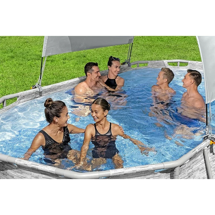 Auvent Pour Piscine Tubulaire Bestway Largeur 2,10 à 3,40 M – Image 5