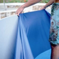 Liner Bleu Pour Piscine GRE - 8 X 4,70 X H 1,32 M - 40/100e