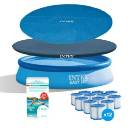 Pack Piscine Autoportante Easy Set Intex 3,05 X 0,76 M + Essentiels