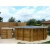 Piscine En Bois Octogonale Ubbink Océa 5,80 X 1,30 M - Liner Beige