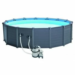Piscine Tubulaire Ronde Intex Graphite 4.78 X 1.24 M