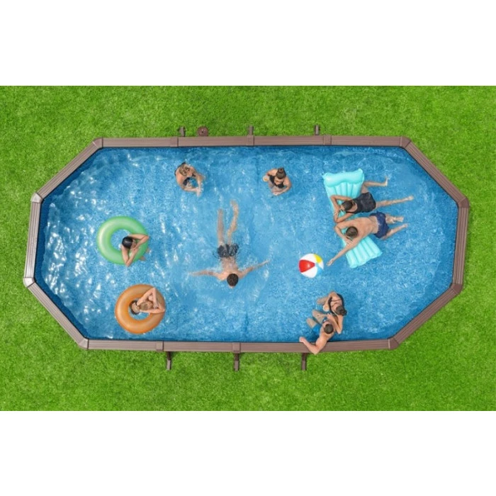 Piscine En Acier Bestway Hydrium Effet Bois - 7,30 X 3,60 X 1,30 M – Image 5