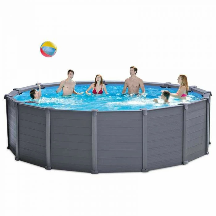 Piscine Tubulaire Ronde Intex Graphite 4.78 X 1.24 M – Image 3