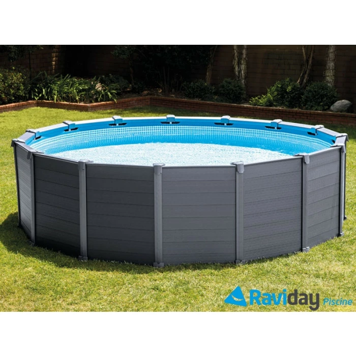 Piscine Tubulaire Ronde Intex Graphite 4.78 X 1.24 M – Image 5