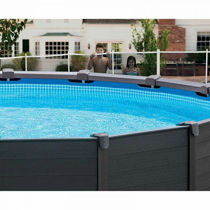 Piscine Tubulaire Ronde Intex Graphite 4.78 X 1.24 M – Image 4