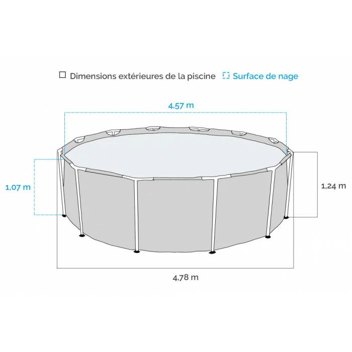 Piscine Tubulaire Ronde Intex Graphite 4.78 X 1.24 M – Image 11