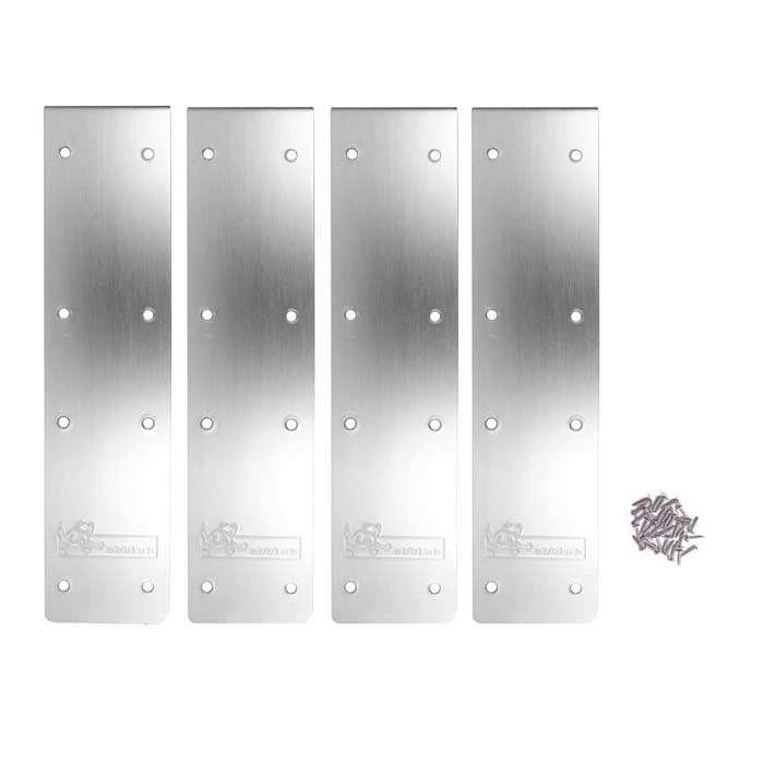 Kit De 4 Pièces Finition Margelles 180° Ubbink Alu Piscine Bois Rectangulaire – Image 2