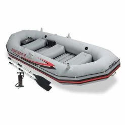 Set Bateau Gonflable 4 Places Intex Mariner 4 (gonfleur Et Rames Inclus)